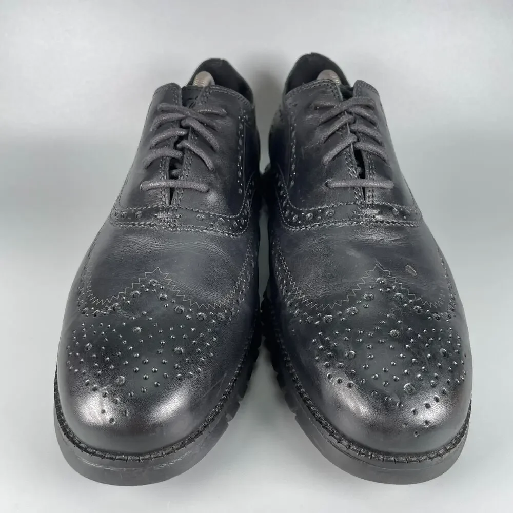 Cole Haan Zerogrand Men's Size 10.5M Black Leather Oxford Dress Shoe Casual EUC